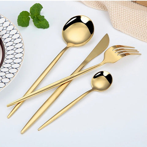 Set tacamuri portugheze 6 persoane 24 de piese Luxury Style Gold