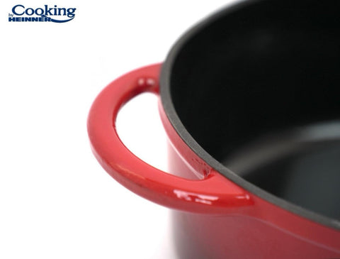 Cratita 6 litri fonta emailata Cooking by Heinner Red Line cratita fonta cu capac Gatit sanatos traditional