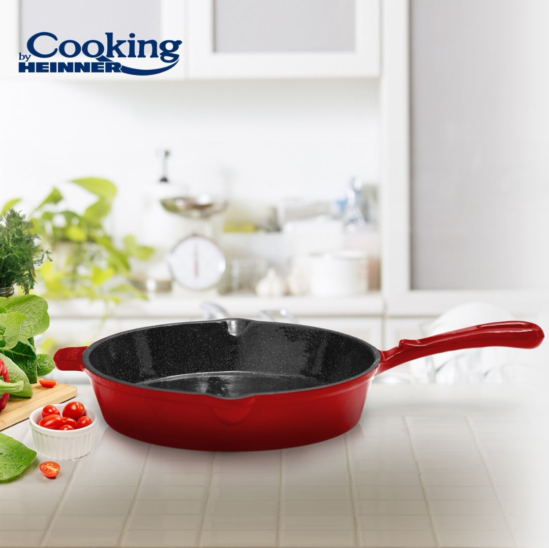 Tigaie fonta emailata 26 X 5 cm Red Line Cooking by Heinener gateste sanatos traditional