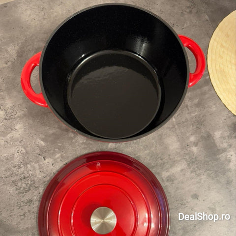 Cratita 2.9 litri fonta emailata Cooking by Heinner Red Line 22 x 9,5 cm gatit sanatos sanatos traditional