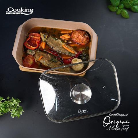 Tava cu capac cuptor 5,3 litri Cooking by Heinner Origini Chef Nicolai Tand invelis ceramic 39 x 22.5 x 11 cm Gatit sanatos