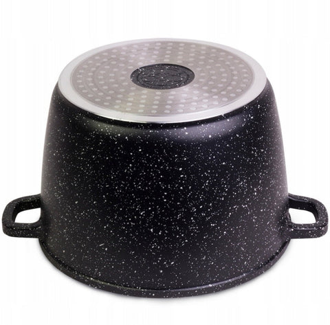 Oala de 6,2 litri cu interior Marmura 24 cm Royalty Line RL-AD24MG Gatit Sanatos Eficient