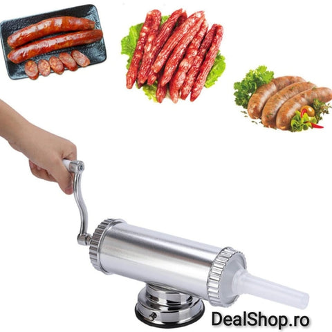 Aparat vertical de umplut carnati carnatar inox 3 kg,3 palnii incluse Vanessa masina de carnati