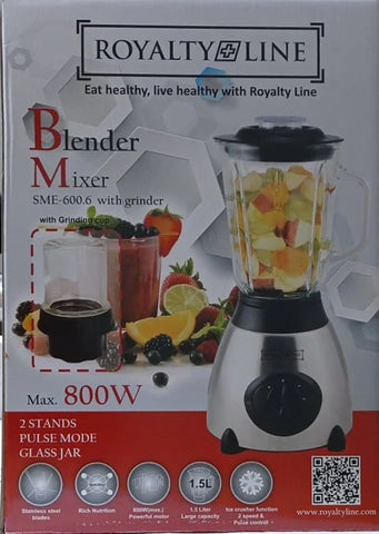 Blender cu rasnita Royalty Line SME-600.6 800 W cana din sticla 1,5 litri