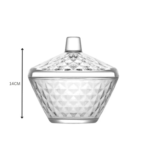 Bomboniera din sticla rezistenta cu capac 330 ml Lav Artemis