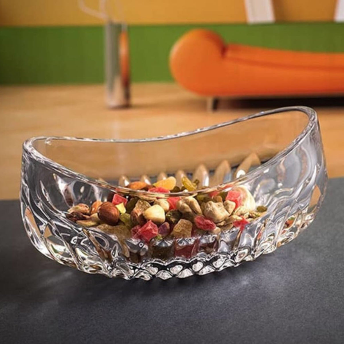Bol oval sticla rezistenta Vetro 650 ml Ideal pentru Servirea Salatelor sosurilor Deserturilor CADOUL PERFECT