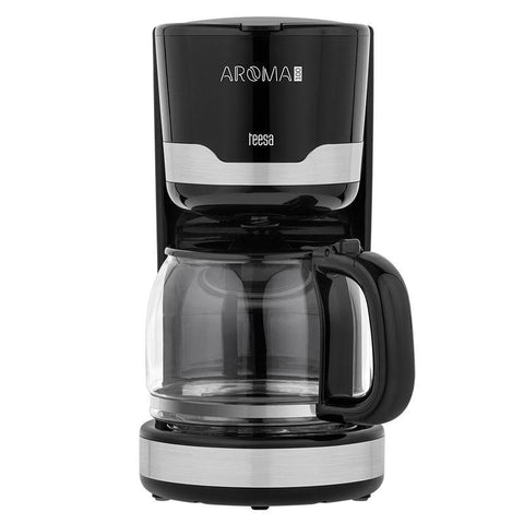 Cafetiera filtru cafea Aroma Teesa, 1.5 litri 1000 W Negru Argintiu