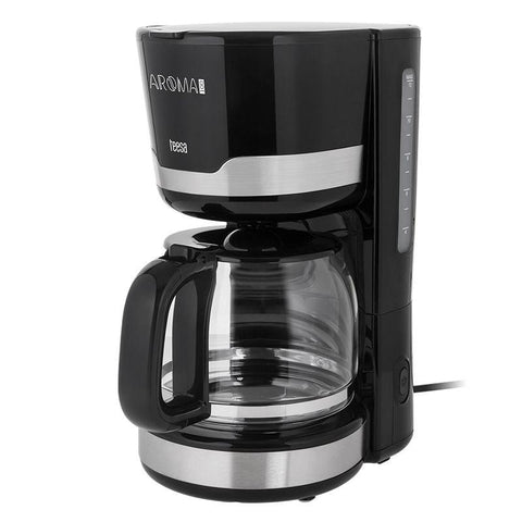 Cafetiera filtru cafea Aroma Teesa, 1.5 litri 1000 W Negru Argintiu