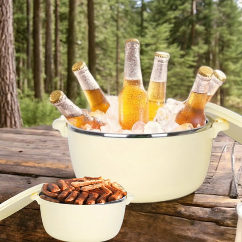 Păstrează Mâncarea Caldă Ore Întregi – Caserolă Termică 6L Heinner, Perfectă pentru Evenimente sau Terasă,verde