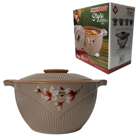 Caserola termoizolanta cu capac 2,1 litri Stylo