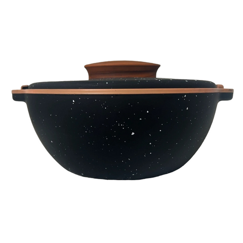 Caserola termoizolantă cu capac 5,1 Litri Negru Caserola Termica Ușor de Transportat Design Elegant