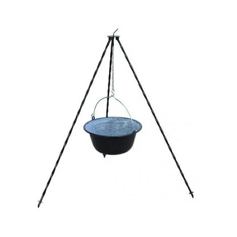 Ceaun 16 litri emailat cu toarta de sarma diametru 42,7 cm Negru gradina terasa