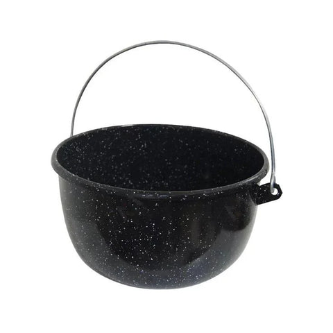 Ceaun 5 litri emailat Negru cu toarta sarma 24 cm