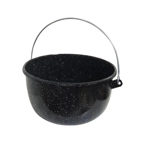 Ceaun 7 litri emailat negru  26 cm Gateste sanatos traditional