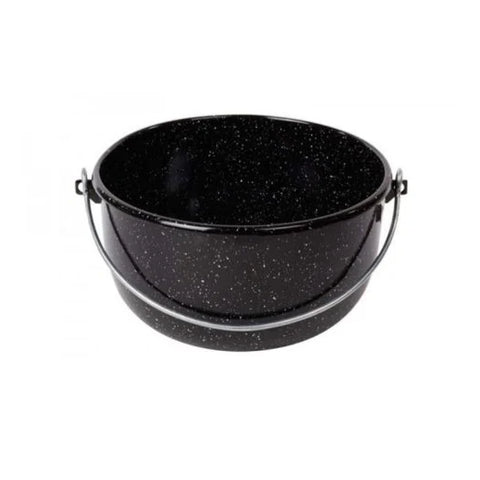 Ceaun 7 litri emailat negru  26 cm Gateste sanatos traditional