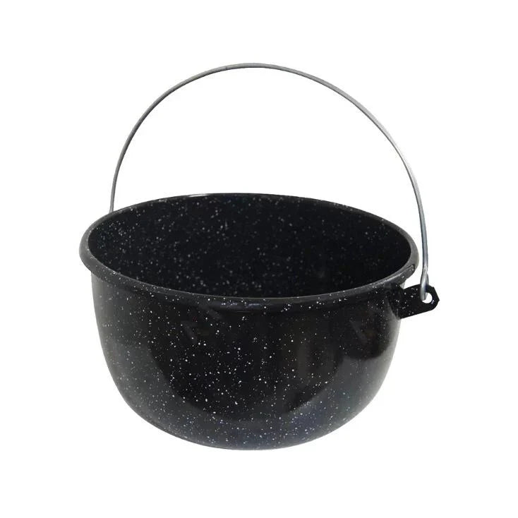 Ceaun 7 litri emailat negru  26 cm Gateste sanatos traditional