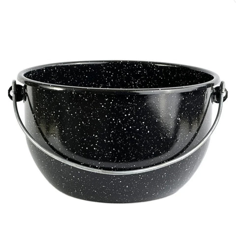 Ceaun 7 litri emailat negru  26 cm Gateste sanatos traditional