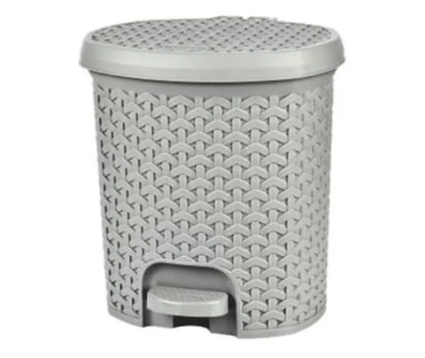 Cos de gunoi cu pedala Ratan 10 Litri, Gri