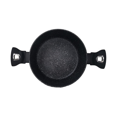 Cratita 2,1 litri Invelis de Marmura Royalty Line Negru