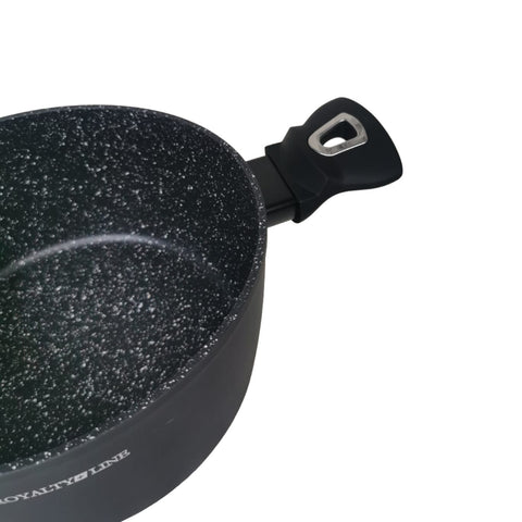 Cratita 2,1 litri Invelis de Marmura Royalty Line Negru