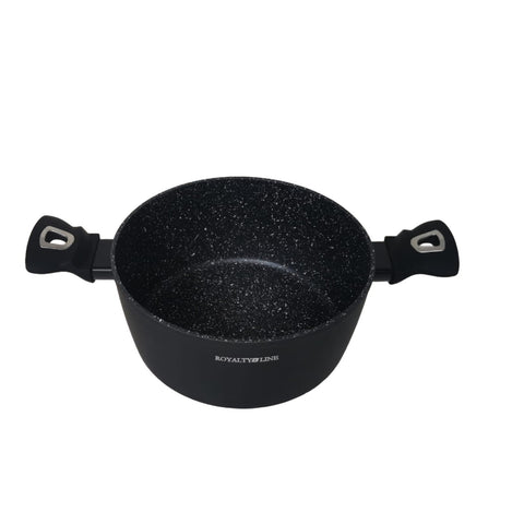 Cratita 2,1 litri Invelis de Marmura Royalty Line Negru