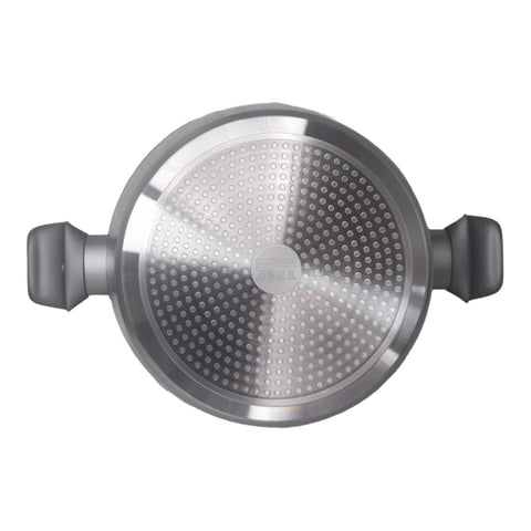 Cratita cu capac 2,1 litri Invelis de Marmura Royalty Line Silver