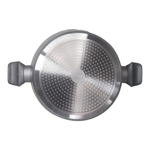 Cratita cu capac 4,2 litri invelis de marmura Royalty Line Silver