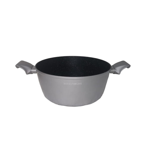 Cratita 6 litri cu capac Invelis de Marmura Royalty Line Silver