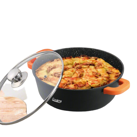 Cratita 23 litri interior marmura antiaderenta Cooking by Heinner perfecta pt gem Zacusca Gatit sanoatos