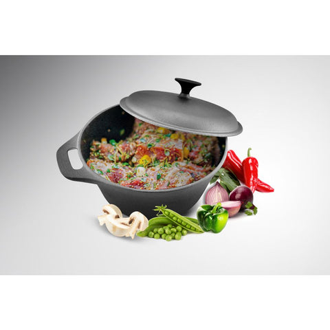 Cratita 3.8 litri fonta pura cu capac Cooking Heinner gateste traditional sanatos si gustos