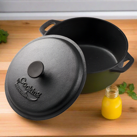 Cratita 3.8 litri fonta pura cu capac Cooking Heinner gateste traditional sanatos si gustos
