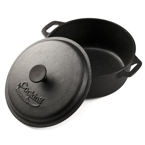 Cratita fonta pura 5 litri cu capac 26.4 x 11 cm Cooking by Heinner Eleganta Performanta GATESTE SANATOS