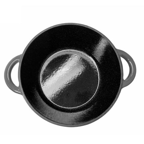 Cratita fonta emailata Cooking by Heinner Marble Grey cu capac 26x12 cm 4,8 litri