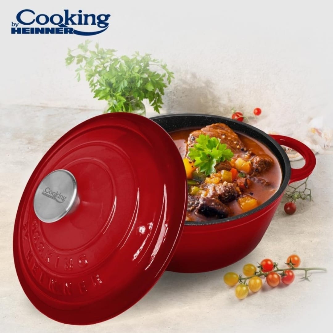Cratita 2.9 litri fonta emailata Cooking by Heinner Red Line 22 x 9,5 cm gatit sanatos sanatos traditional