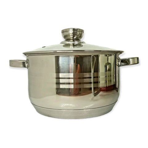 Cratita  castron 2 litri inox cu capac de sticla Fund multistrat Royalty Line Gătește sanatos