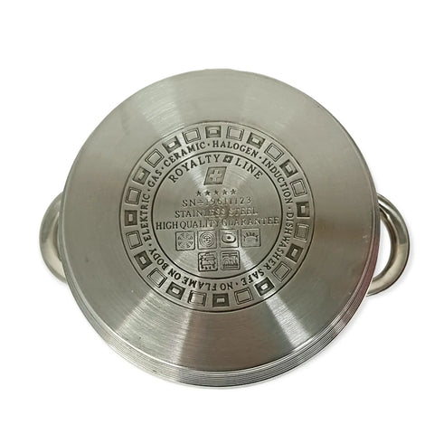 Cratita inox 2,9 litri capac de sticla Royalty Line Calitate si Eleganta pentru Gătitul de Zi cu Zi
