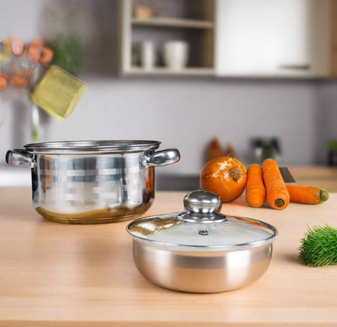 Cratita inox 2,9 litri capac de sticla Royalty Line Calitate si Eleganta pentru Gătitul de Zi cu Zi