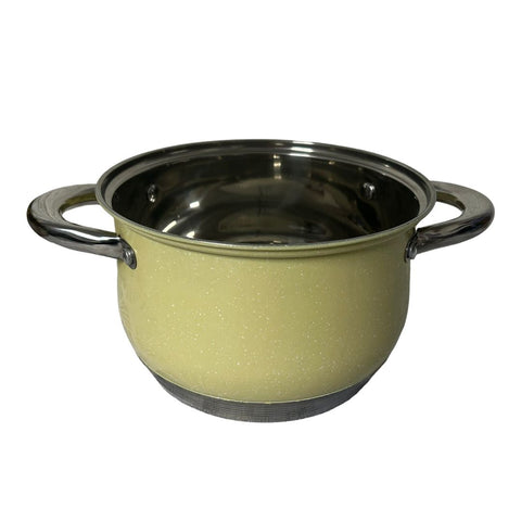 Cratiță Premium Royalty Line Crem 2.9 L – Inox cu fund multistrat și capac din sticlă, gătit rapid, elegant și sănătos