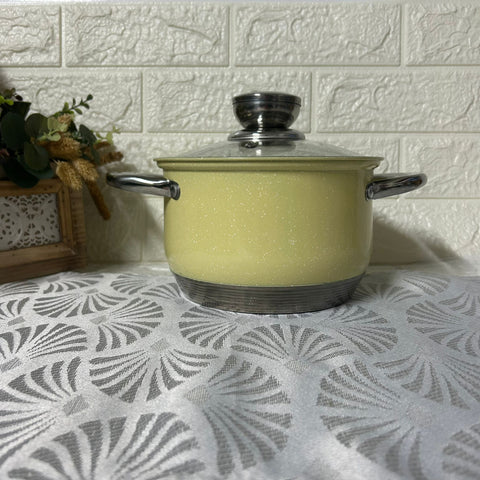 Cratiță Premium Royalty Line Crem 2.9 L – Inox cu fund multistrat și capac din sticlă, gătit rapid, elegant și sănătos