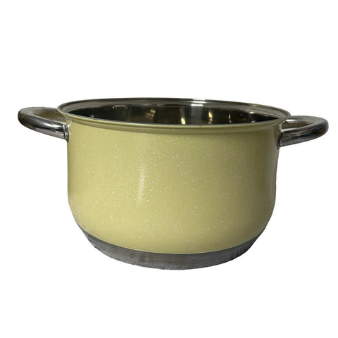 Cratita Premium Royalty Line Crem 6,5 litri Inox cu fund multistrat și capac din sticla gătit rapid, elegant și sanatos