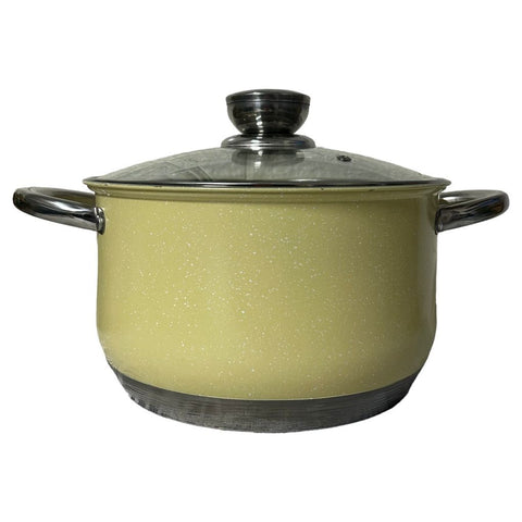 Cratita Premium Royalty Line Crem 6,5 litri Inox cu fund multistrat și capac din sticla gătit rapid, elegant și sanatos