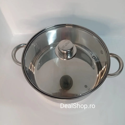 Cratita 4,5 litri joasa cu capac din inox Royalty Line SP7 GATESTE SANATOS