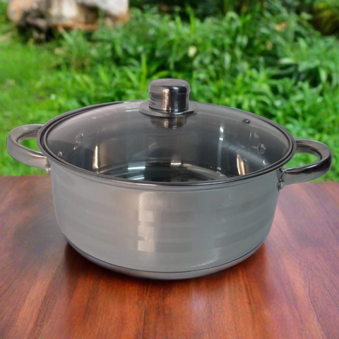 Cratita 7,3 litri joasa inox fund multistrat cu capac de sticla  RL-SP6-SP7