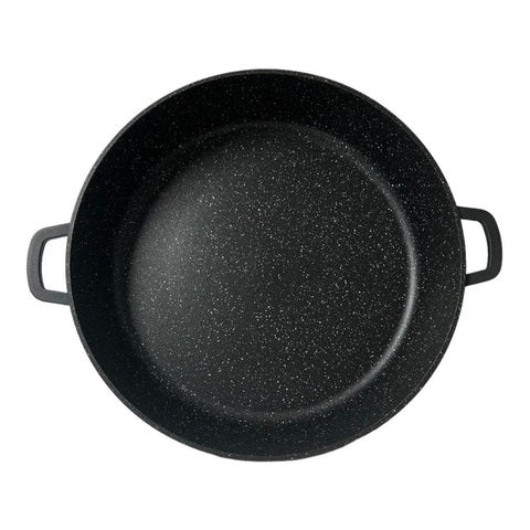 Cratita 7 litri joasa cu Invelis de marmura capac sticla 36 cm RL-BR36ML Royalty Line