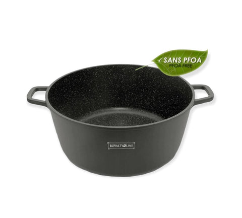 Cratita 14 Litri interior marmura capac sticla 36 cm Royalty Line RL-BS36ML
