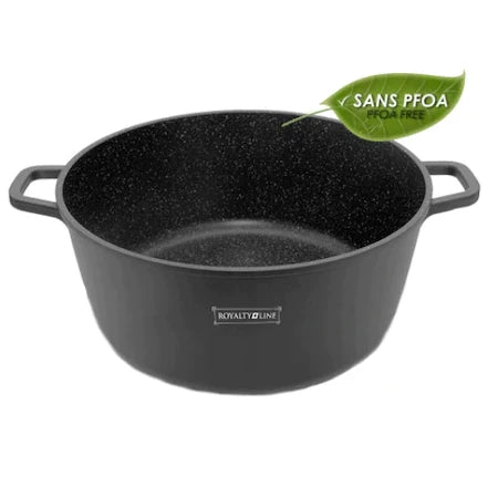 Cratita mare Royalty Line RL-BS44ML 44 cm 24 litri interior marmorat capac sticla ideală pentru zacusca gem
