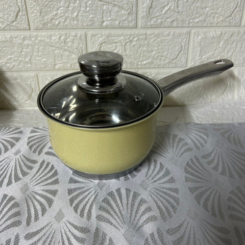 Cratita sos Inox 2,1 litri cu capac sticla Royalty Line, Crem