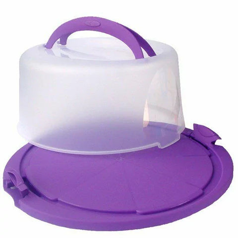 Suport rotund cu Capac pentru Tort sau Prajituri 30 x 15 cm