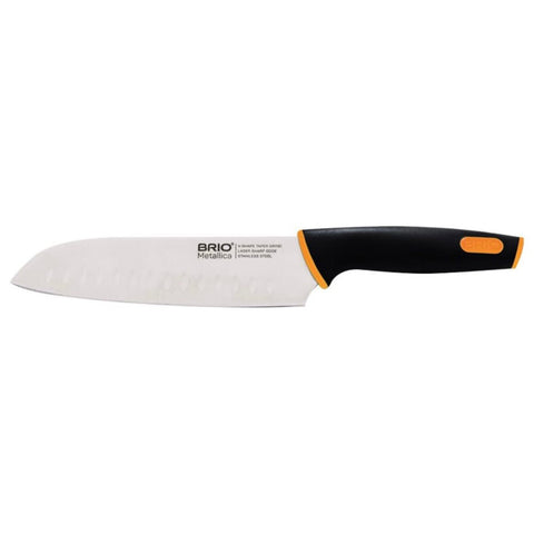 Cutit Otel Inoxidabil Santoku Brio Metallica Maner Ergonomic Antialunecare 18 Cm