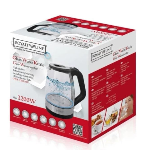 Fierbator electric din sticla 1.7 litri Royalty Line 2200W